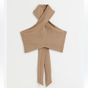 H&M HALTERNECK CROPPED TOP SIZE M